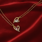 Heart Captured Rose Sapphire Necklace different colors by SVORA