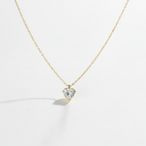 Sparkling Heart Solitaire necklace by SVORA