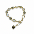 Opal Grey Gemstone Bracelet Good Luck Charm by SVORA