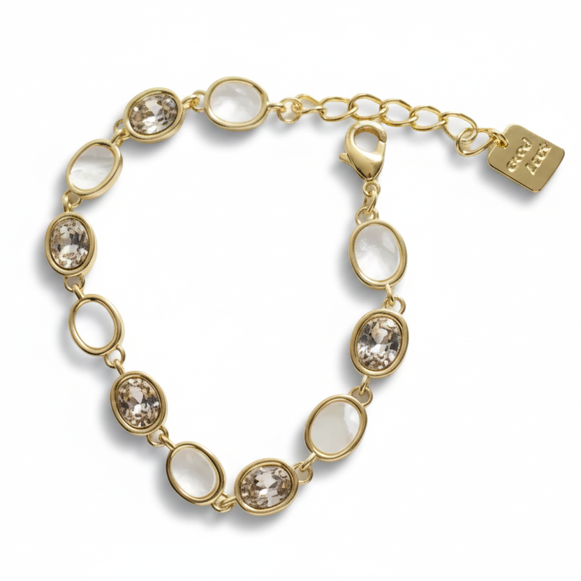 Opal Pink Gemstone Bracelet Good Luck Charm by SVORA