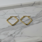 Minimal Square Hoop Earrings by SVORA