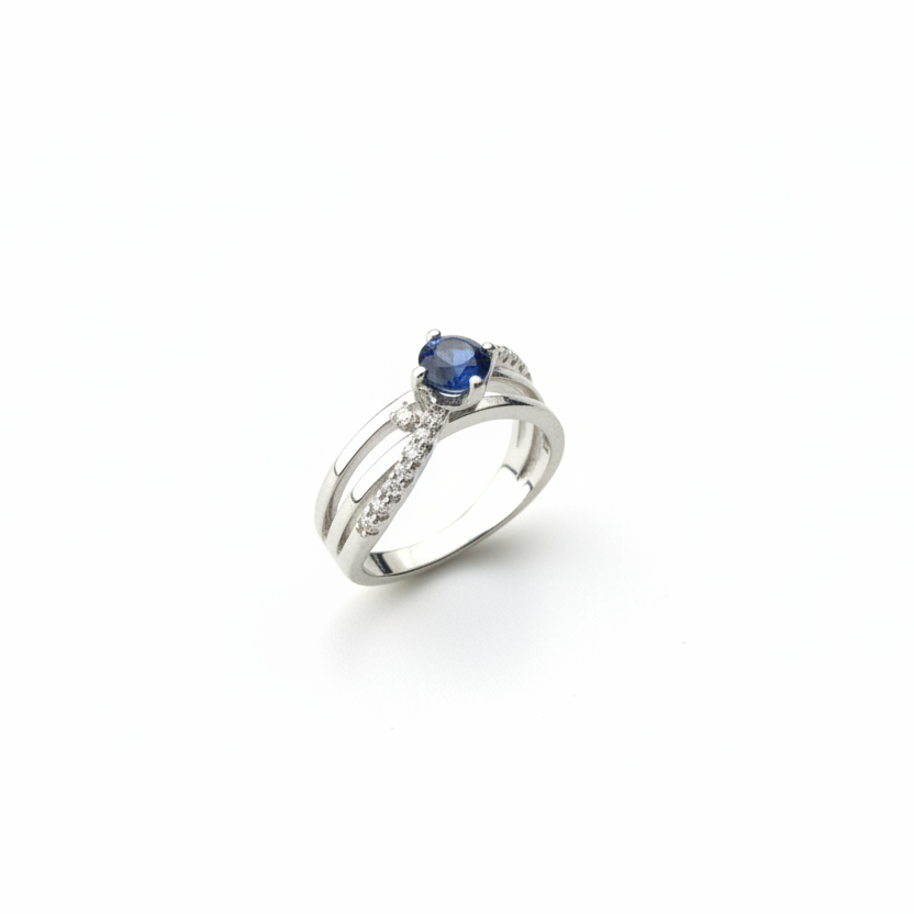 Midnight Blue Gemstone Adjustable Ring by SVORA