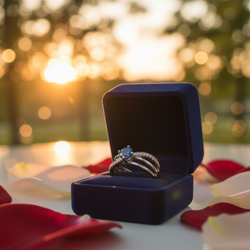 Midnight Blue Gemstone Adjustable Ring by SVORA