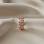 Celeste Pink Enamel Bubble Adjustable Ring by SVORA