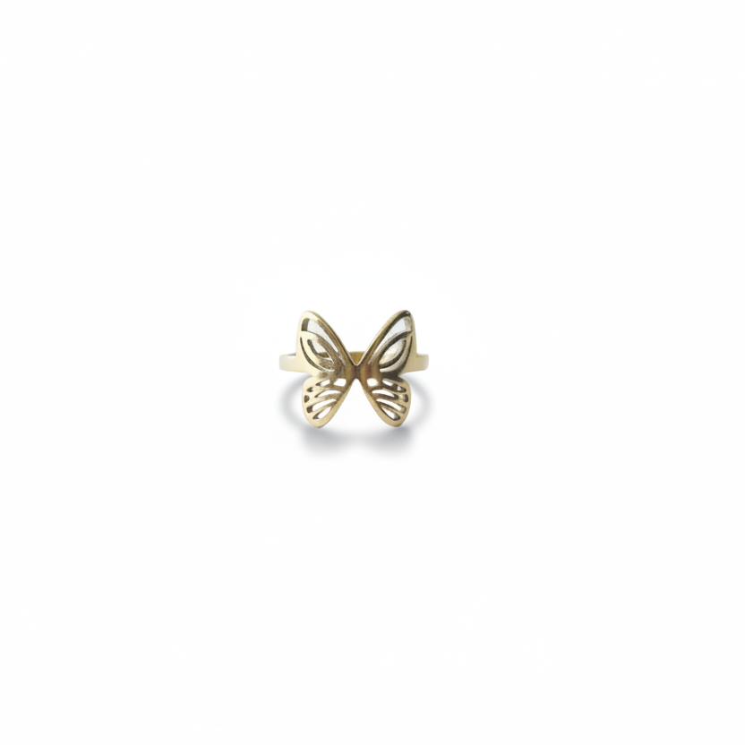 Aurelia Butterfly Gold Plated Ring by SVORA