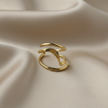 Chunky Abstract Gold Plated Ring by SVORA