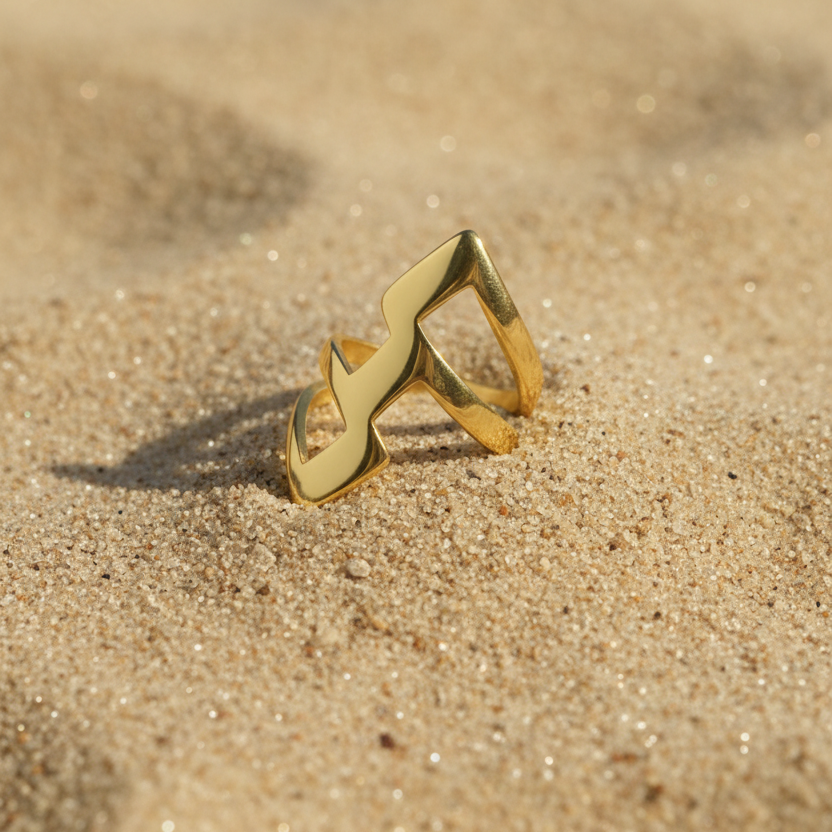 Chunky Flash Superhero Gold Plated Ring by SVORA