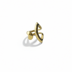 Chunky Front Open Thick Gold Plated Ring by SVORA