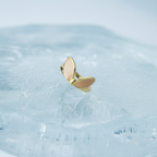 Celeste Peach Enamel Bunny Adjustable Ring top view by SVORA