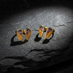 Celeste Purple Enamel wings Adjustable Ring detail shot by SVORA