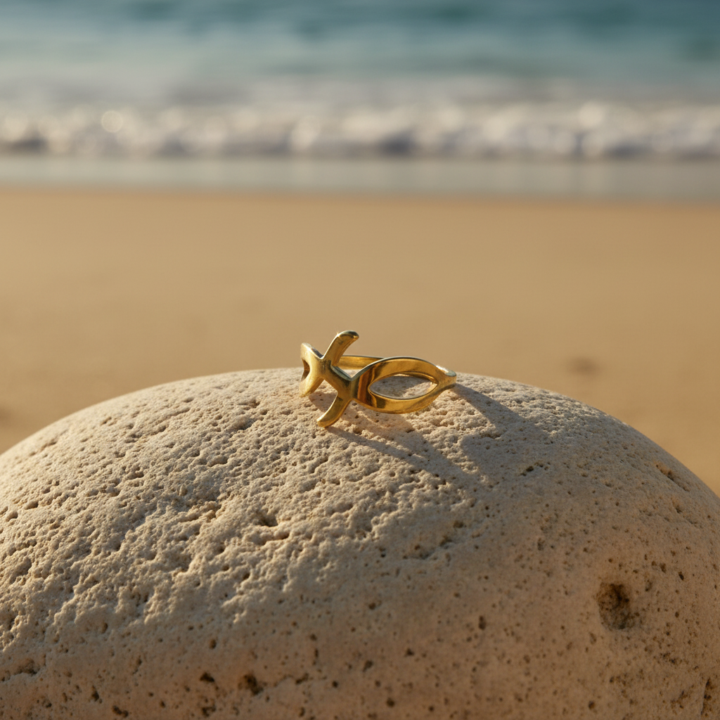 Aurelia Mask Gold Plated Ring by SVORA