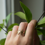 Aurelia Butterfly Gold Plated Ring worn look by SVORA