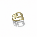 Aurelia Geometric Gold Plated Ring by SVORA