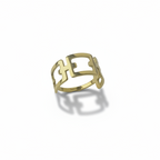Aurelia Geometric Gold Plated Ring by SVORA