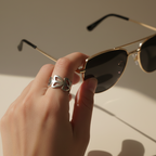 Aurelia Heart Gold Plated Ring worn look by SVORA