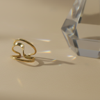 Chunky Abstract Gold Plated Ring by SVORA