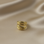 Chunky 4 Layers Gold Plated Ring by SVORA