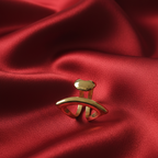 Chunky Front Open Thick Gold Plated Ring by SVORA