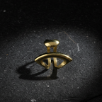 Chunky Front Open Thick Gold Plated Ring by SVORA