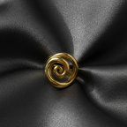 Chunky Rose Shaped Gold Plated Rings top view by SVORA