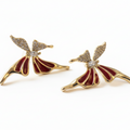 Red Butterfly Stud Earrings by SVORA