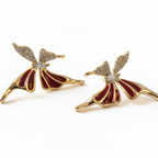 Red Butterfly Stud Earrings by SVORA