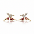 Red Butterfly Stud Earrings