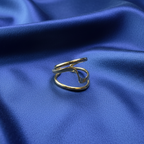 Chunky Abstract Gold Plated Ring by SVORA