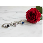 Midnight Blue Gemstone Adjustable Ring different colors by SVORA