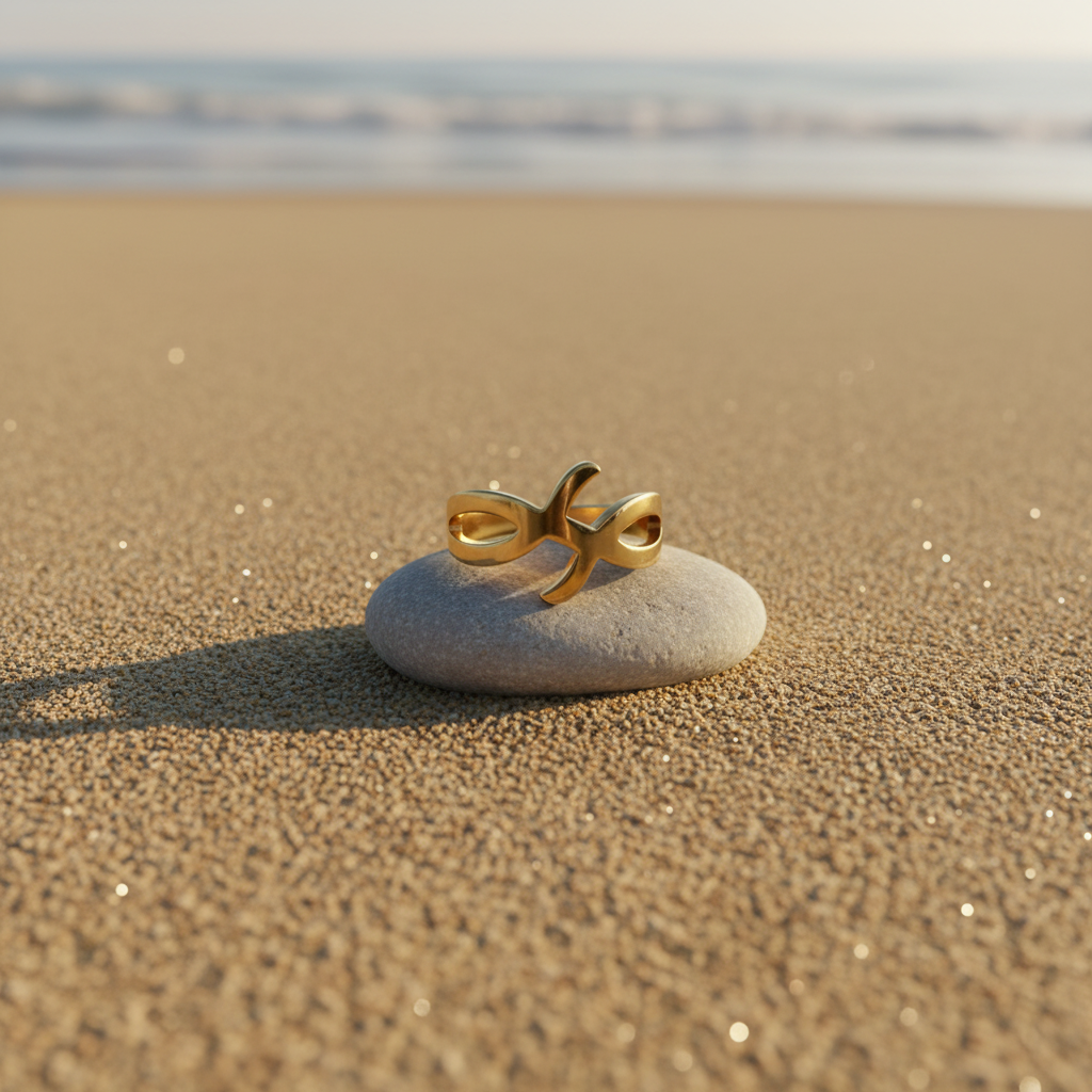 Aurelia Mask Gold Plated Ring by SVORA