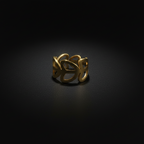 Aurelia Heart Gold Plated Ring detail shot by SVORA