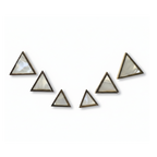 Minimal Opal Studs Earrings - Set Of 3 by SVORA