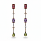 Multicolor stones Dangler Earrings by SVORA
