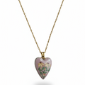 Pink Floral Heart Necklace by SVORA