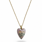 Pink Floral Heart Necklace by SVORA