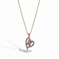 Heart Captured Rose Sapphire Necklace by SVORA