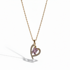 Heart Captured Rose Sapphire Necklace by SVORA