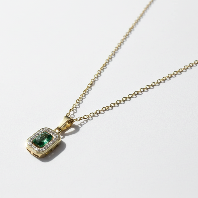 Classic Emerald Necklace by SVORA