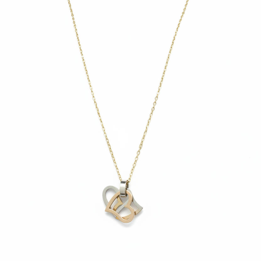 Interlocking Triple Heart Necklace by SVORA