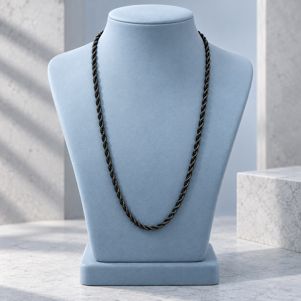 Black Rope Men's Chain | 22 Inch