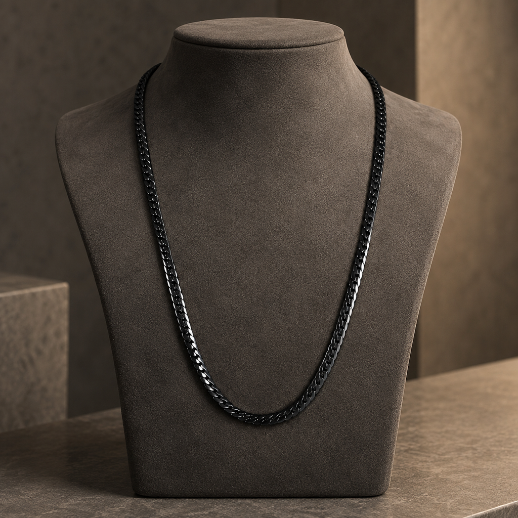 Black Cuban Men's Chain | 22 Inch