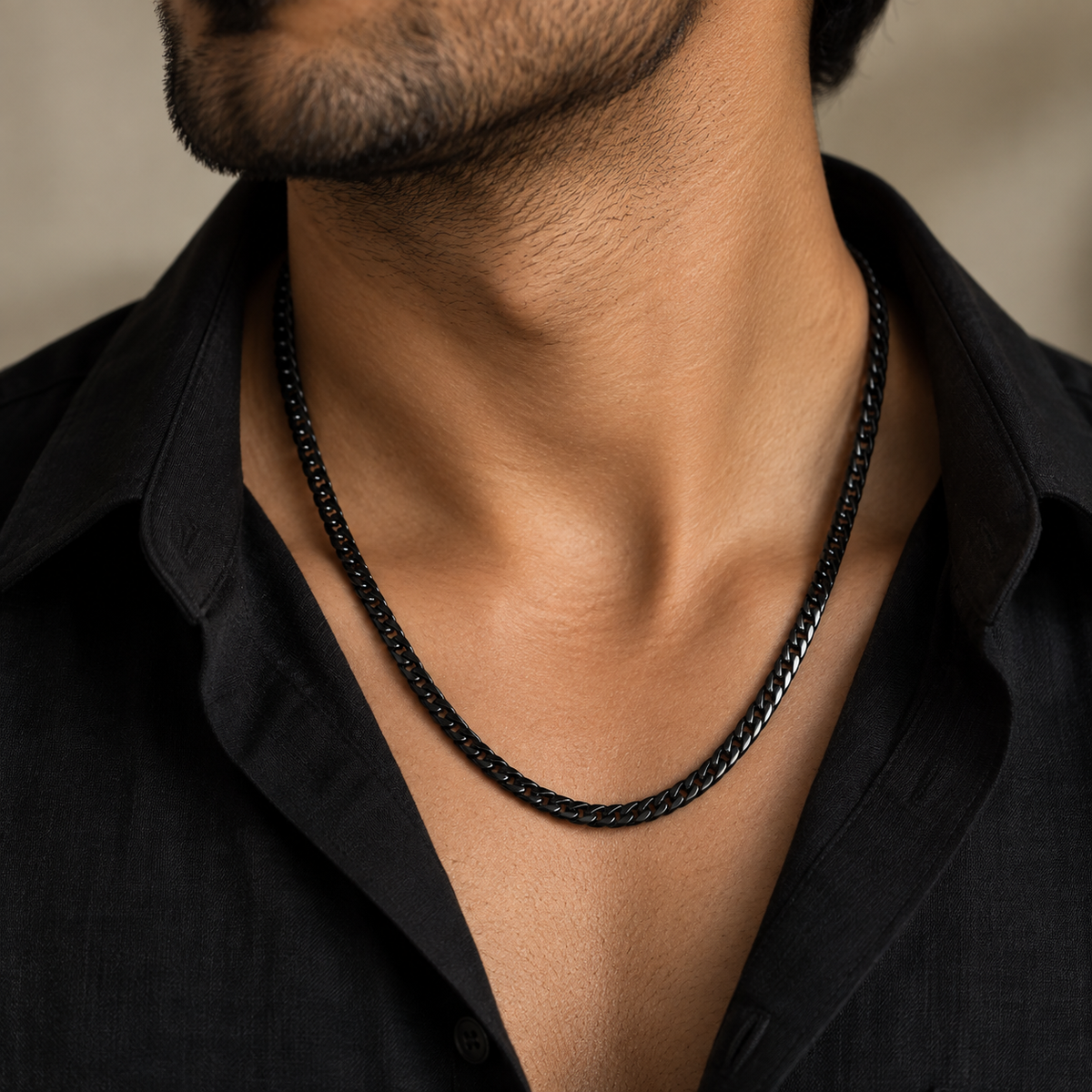 Black Cuban Men's Chain | 22 Inch