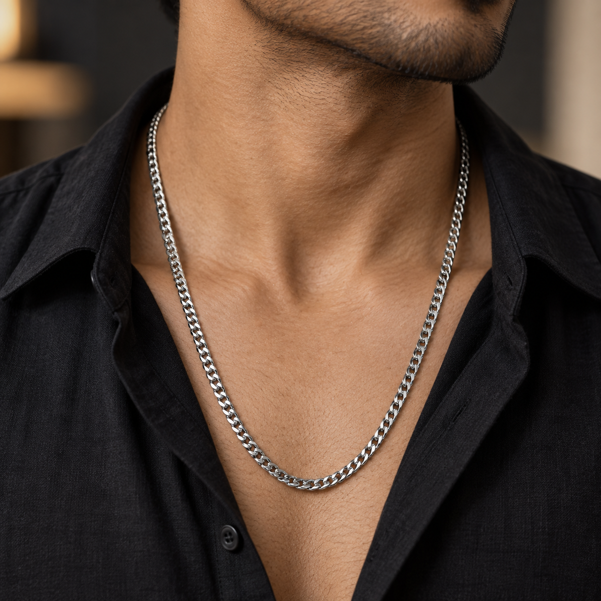 Thick Square Box Men's Chain | 22 Inch