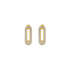 Connector Bar Solitaire Dangler Earrings