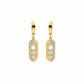 Brillant Connector Solitaire Dangler Earrings