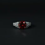 Ethereal Crimson Cocktail Ring