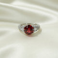 Ethereal Crimson Cocktail Ring