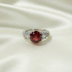 Ethereal Crimson Cocktail Ring