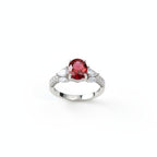 Ethereal Crimson Cocktail Ring