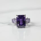 Ethereal Amethyst Trilogy Ring